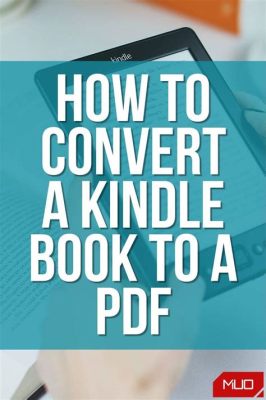 how to convert kindle books to pdf